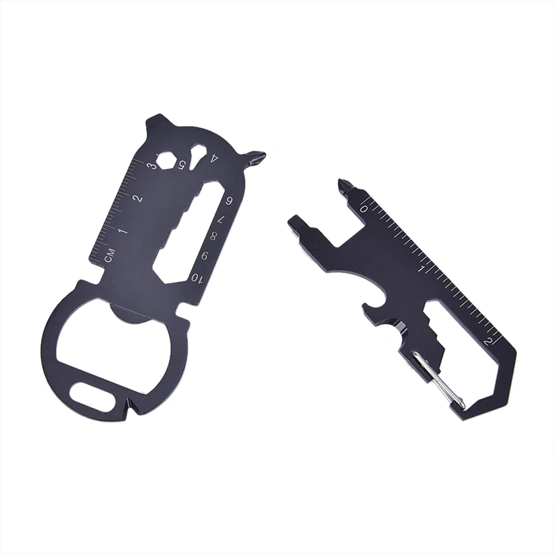 1pc Outdoor Multitools EDC Stainless Steel Keychain Survival Gear Gadget Bottle Opener Multi Pocket Tool Pendant