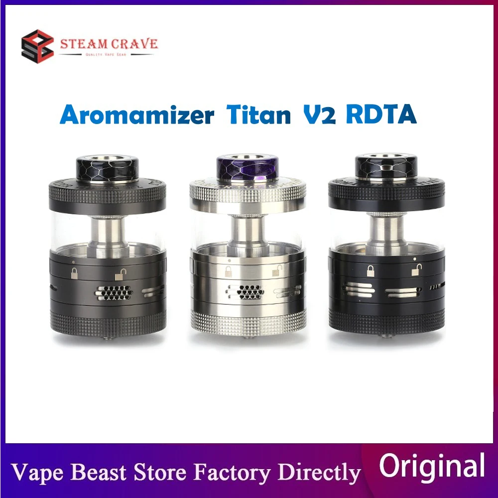 Оригинальные паровые жаждут Aromamizer Titan V2 RDTA распылитель 20 мл Ёмкость 41 мм Диаметр