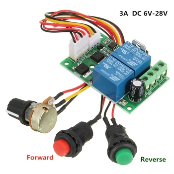

Motor Controller DC 6V-30V 3A PWM Speed Adjust Voltage 12 Volt V Mini Electric Motor Control Forward Reverse CW CCW DC12V 24V