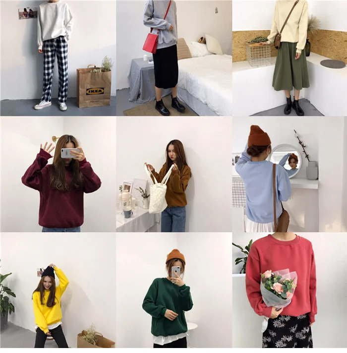 Sudaderas mujer,, Harajuku, одноцветная толстовка, женская, с длинным рукавом, с капюшоном, свободная, женские толстовки, свитшоты, повседневный спортивный костюм
