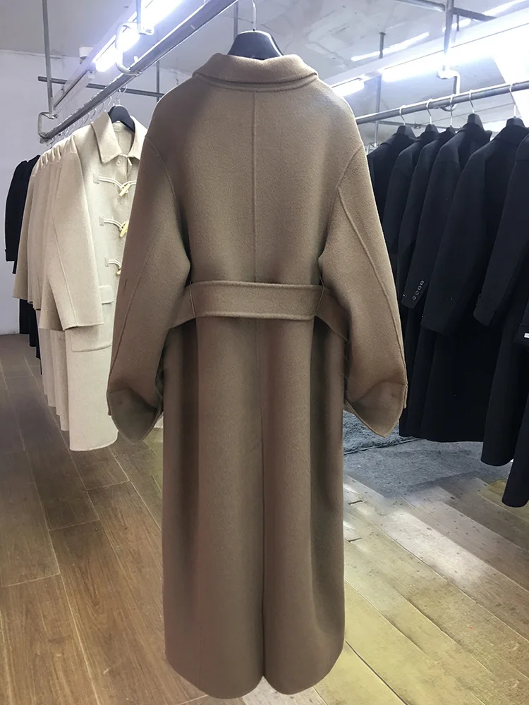 wool coat warm winter camel black maxi long outfit Wool Blends coat high quality oversized