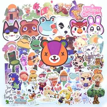 

50PCS Animal Crossing Stickers Waterproof For DIY Laptop Guitar Decal Phone Motorcycle Car Helmet Children Toy Cartoon Sticker