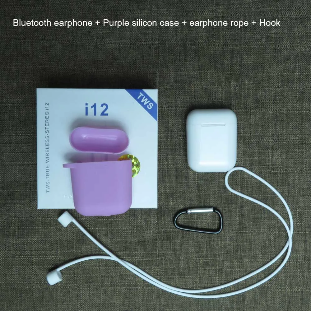 Purple tws i12 TWS i12 i9S Bluetooth наушники беспроводные наушники для Xiaomi Mi Apple Iphone huawei samsung - Цвет: Purple tws i12