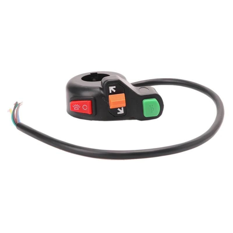 

3 in 1 Motorcycle ATV 7/8" Handlebar Switch Horn Turn Signal On Off Button A6HE