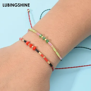 

20pcs Bohemian Handmade Woven Rope Chain Bracelet Color Beads Adjustable Bracelets for Women Girls Kids Cuff Yoga Jewelry