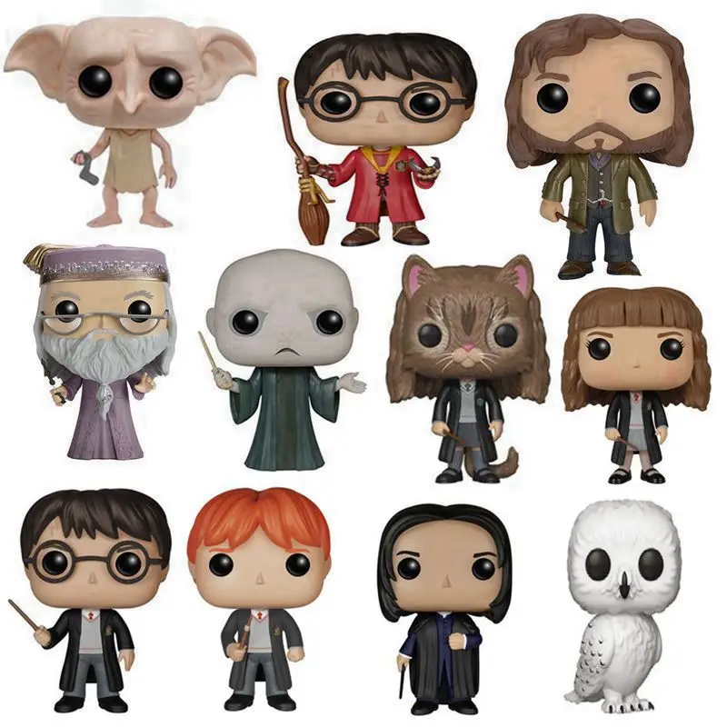 

The Harry Dobby Hermione Ron Dumbledore Lord Snape Hedwig OWL LunaToy Magic Hat Harry Poter Action Figures Doll For Kids Gifts