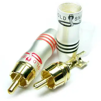 

DHL/EMS 100PCS Gold Plated RCA Male plug for TV CCTV Audio Video Speaker Cable Welding -A8