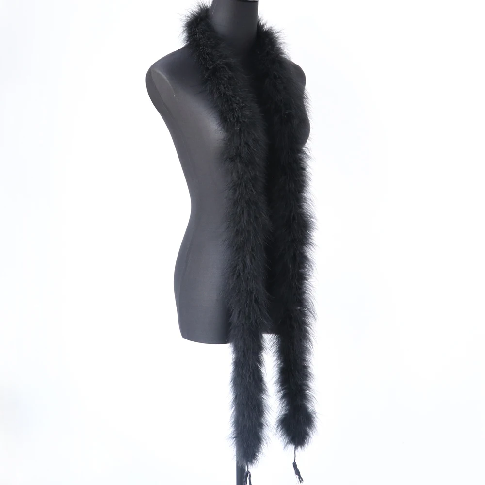 

2Yards Dyed Black Thickness Turkey Marabou feather Boa feathers Strip for Costume/Shawl/party Wedding Decorations Crafts