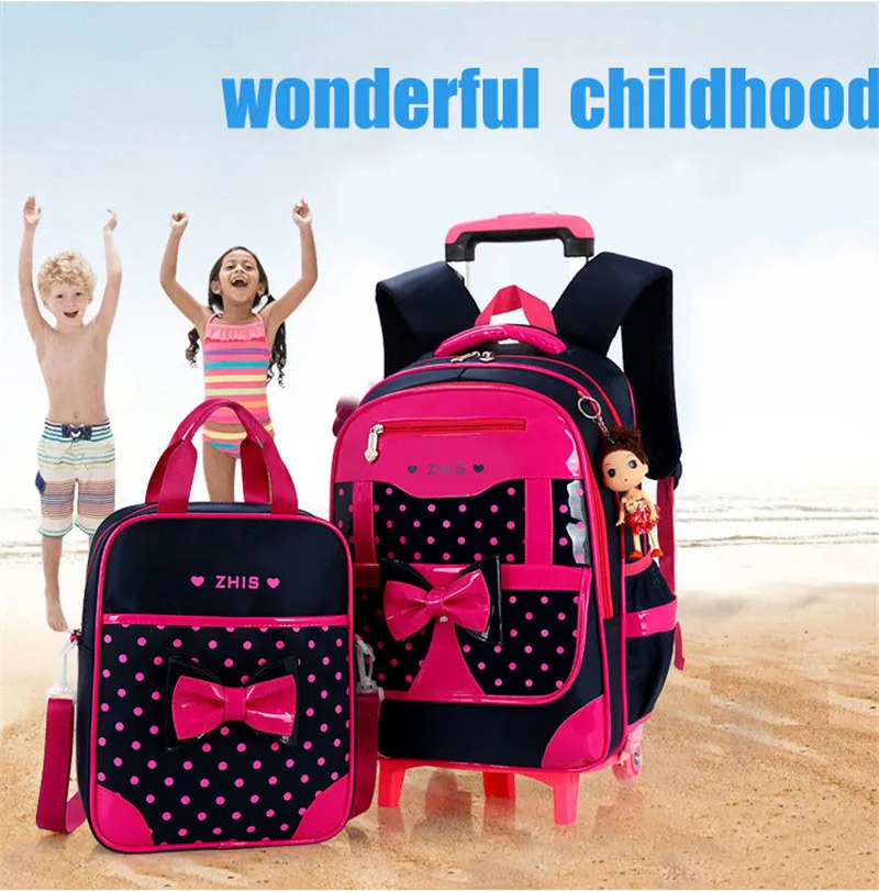 Съемные рюкзаки для детей, школьные сумки с 2 колесами, Детский водонепроницаемый рюкзак на колесиках, Детские Сумки на колесиках рюкзак для мальчиков