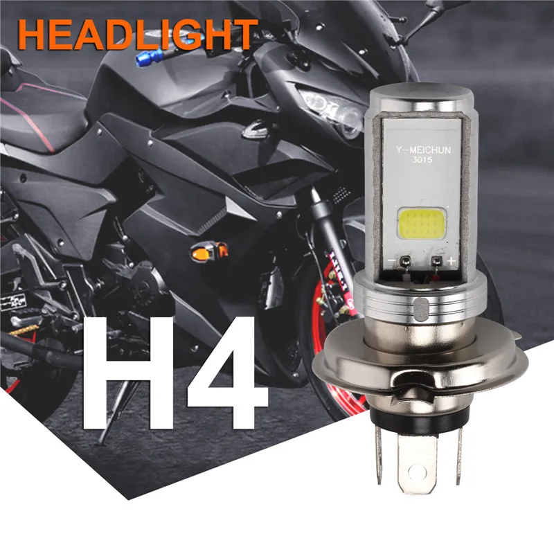 12V мотоцикл круто H4 белый головной светильник(Подол короче спереди и длиннее сзади) ЛУЧ светильник лампа 6500K мотоцикл вспомогательный светильник s светодиодный светильник