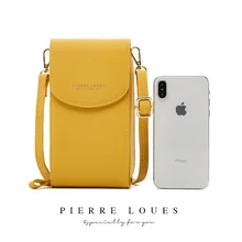 Pierre Loues новая сумка для мобильного телефона Корейская версия однотонная женская косая Сумка Большая вместительная женская сумка на одно плечо целые