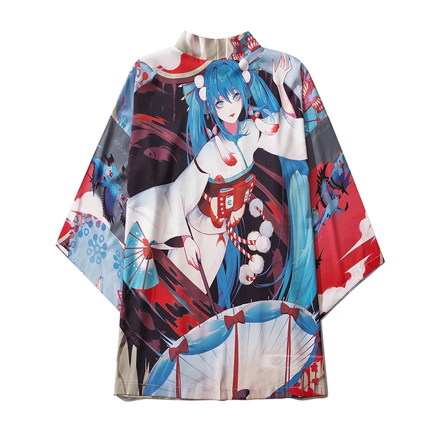 Bebovizi Japanese Style Cat Samurai Kimono Streetwear Men Women Cardigan Japan Harajuku Anime Robe Anime Clothes 2020 Summer 6270