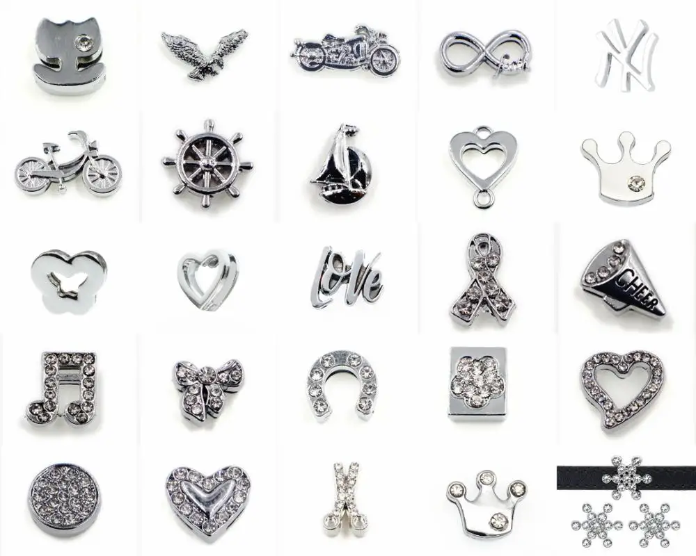 

Bicycle Eagle Infinite love 5pcs Internal Dia.8mm slide Charms Jewelry Finding fit 8mm wristband pet collar key chain