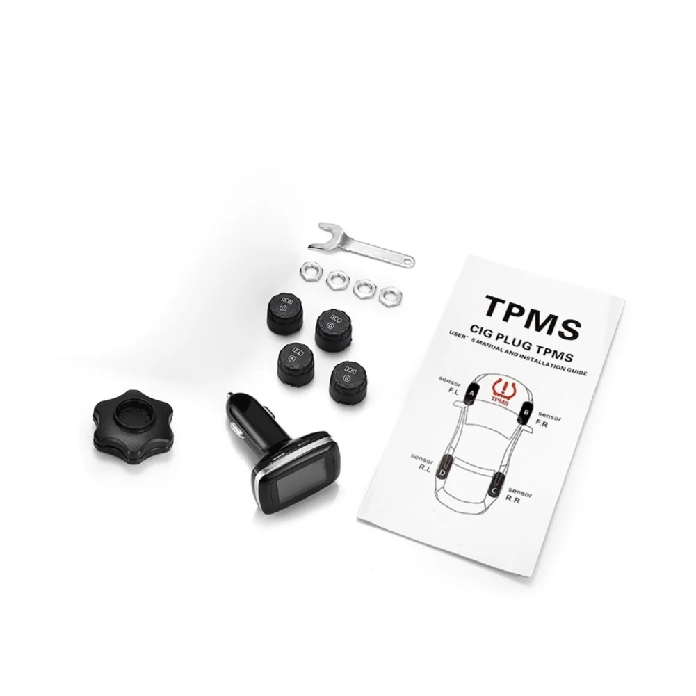 TPMS lcd Беспроводная автомобильная система контроля давления в шинах с внешним датчиком комплект