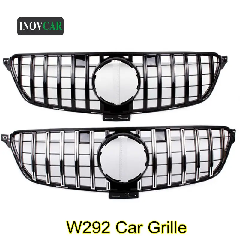

High Quality Black/ Silver Car Front Hood Grille Suitable For BENZ GLE W292 GLE300 GLE350 GT Style 2015-2018