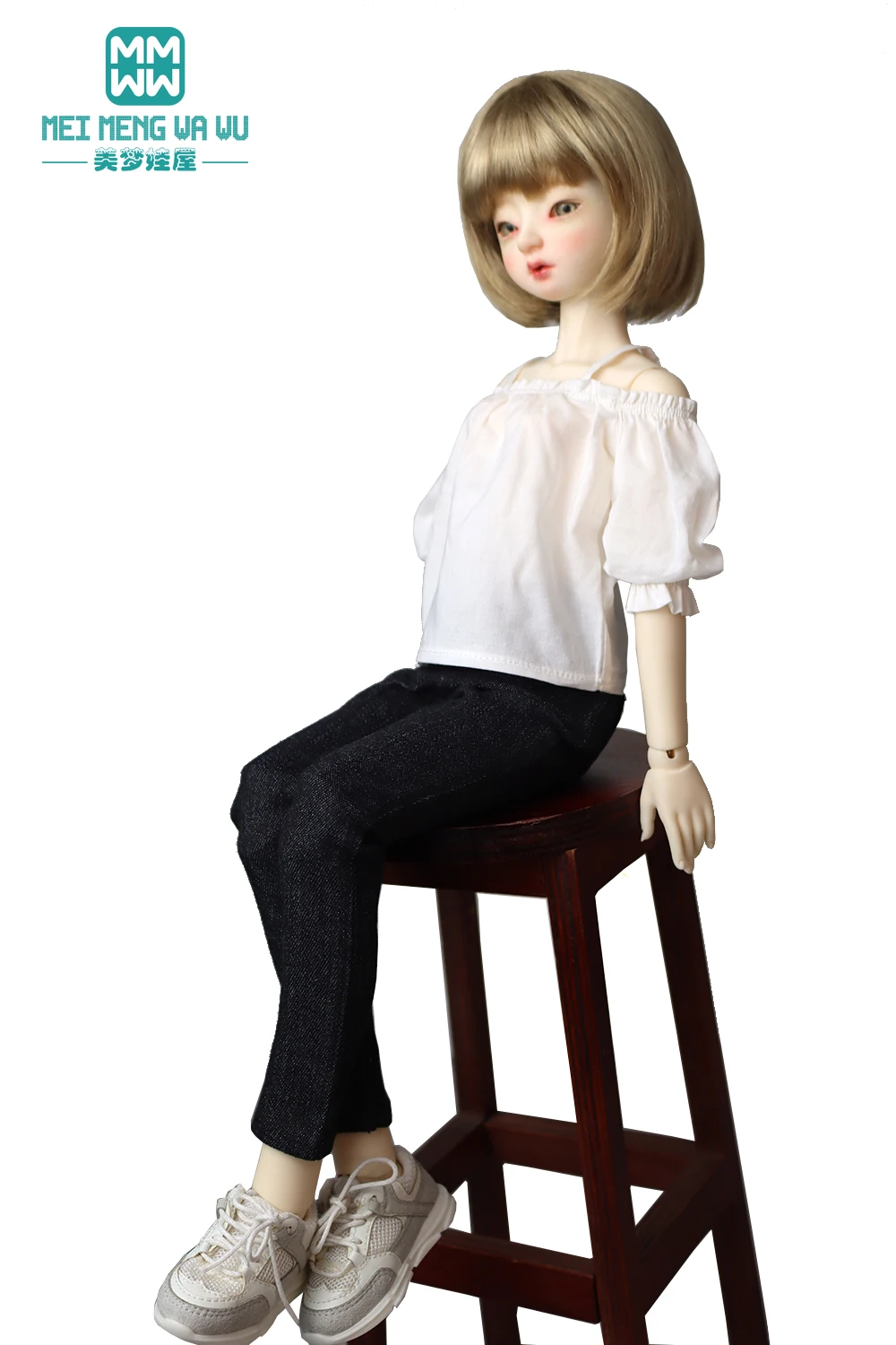 

Clothes for doll fits 43-45cm 1/4 MSD BJD doll Spherical joint body doll Fashion camisole, jeans