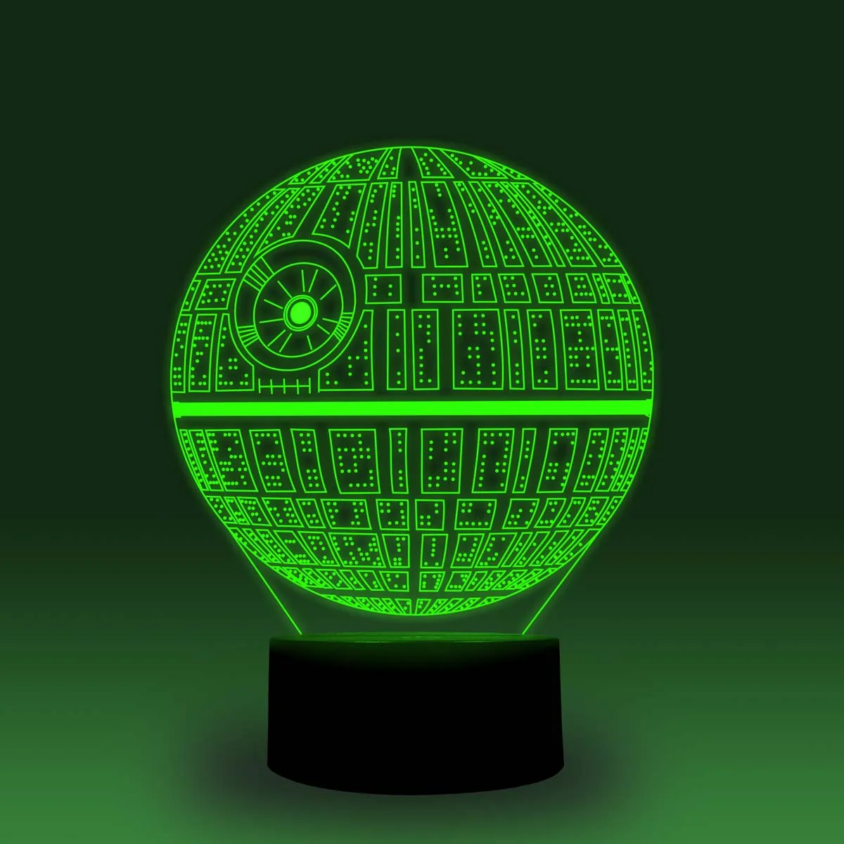NiteApps 3D ночник Звезда смерти настольная лампа Иллюзия подарок на день рождения приложение/сенсорное управление