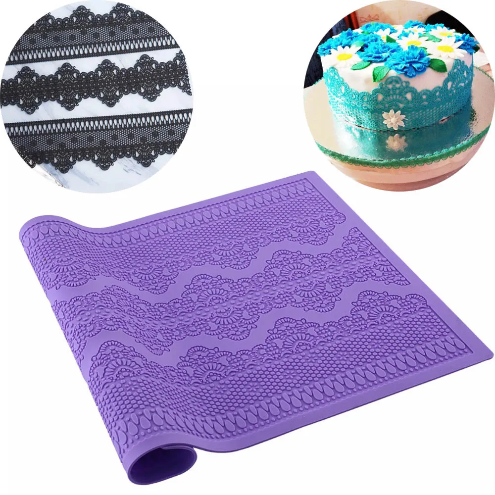 

Fondant Lace Mat Lace Lace Silicone Mat Cake Lace Decoration Lace Mold Silicone Candy Chocolate Baking Tools