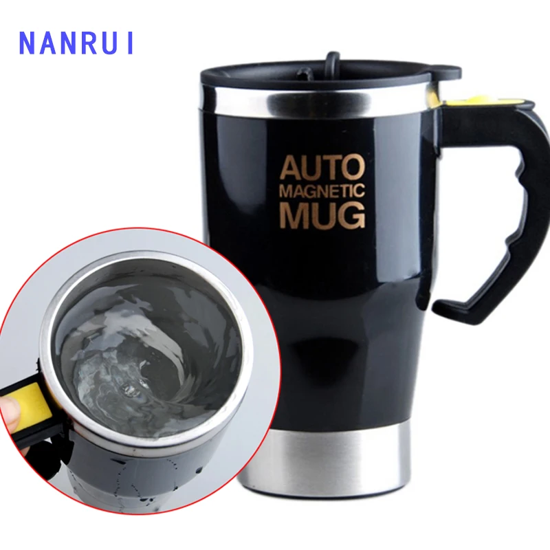 400ml Self Stirring Mixing Cup Magnetic Coffee Milk Mixing Mug Mixer  Stainless Steel Thermal Insulation Water Cup Drinkware