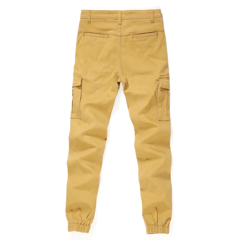 free shipping autumn overalls tide brand men's harem pants military beam feet baggy tactical casual pants men's cargo pants - Цвет: Khaki