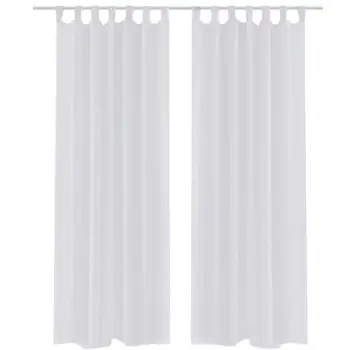 

2 x Transparent Curtain Finished curtain 140x245 cm White