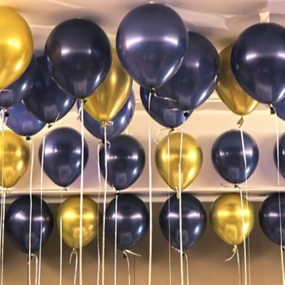 Ballons Lumineux En Latex 10 Pieces 10 Pouces Bleu Marine Metallique Decoration De Fete D Anniversaire De Mariage De Saint Valentin A Air Aliexpress