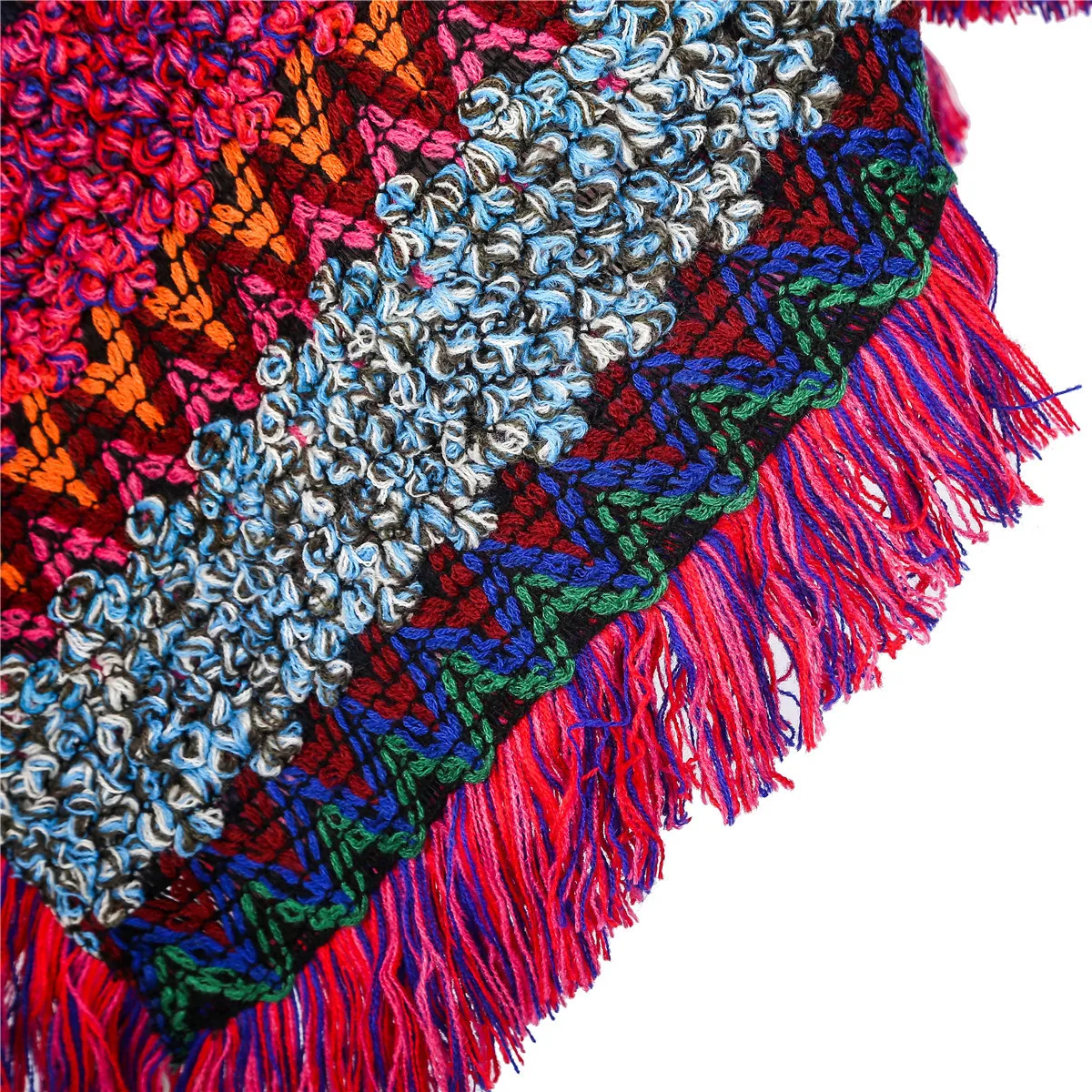 Шаль Женская богемная осенне-зимняя пончо шарф с этническим принтом одеяло с принтом carves Lady вязаная шаль накидка с кисточками плотная Пашмина# YJG