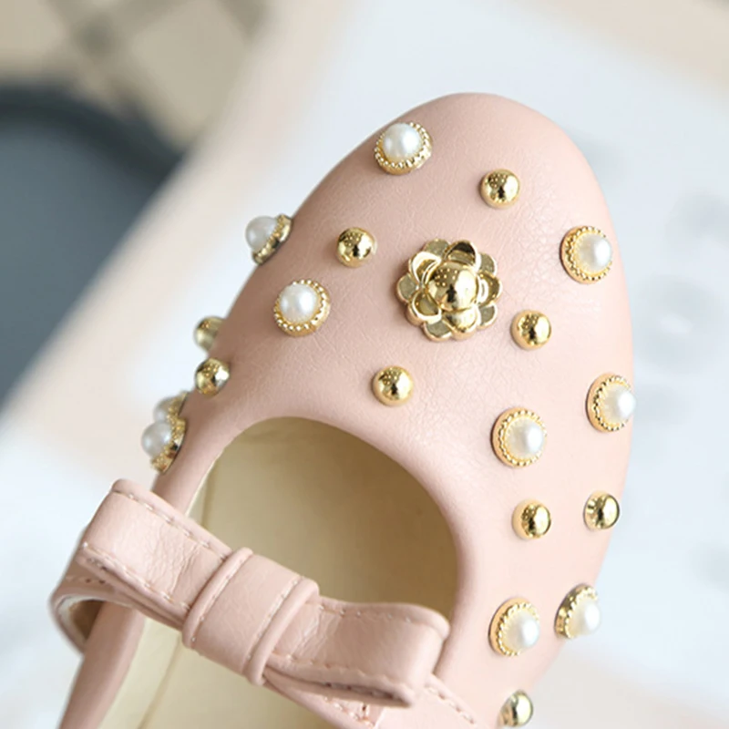 Children Shoes Summer PU Leather Bow-knot Children Sandals 2020 Spring Summer Hot Kids Fashion Rivets Leisure Shoes For Girls