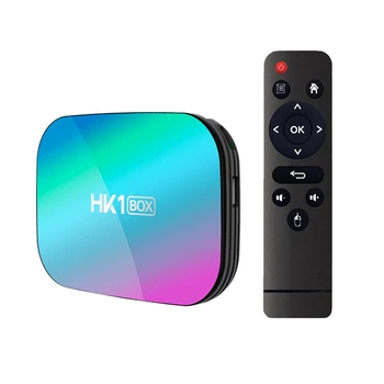 

HK1 Box Smart TV BOX Amlogic S905X3 Android 9.0 4GB RAM 32GB ROM 2.4G 5G Wifi Bluetooth 4K UHD Set Top Box(EU Plug)