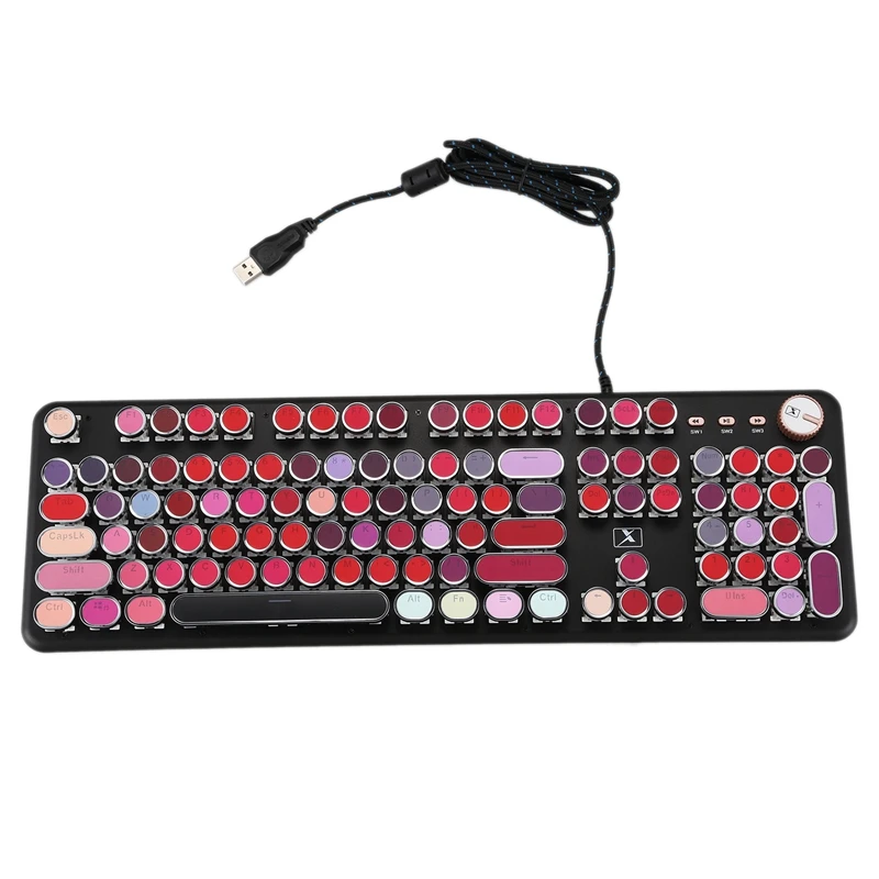 

T520 Wired 104 Keys Usb Mechanical Metal Gamer Gaming Lipstick Keyboard Laptop Gaming Mouse Wireless Mouse