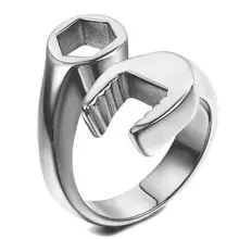 Регулируемый Палец Кольцо Байкер механический ключ стереоскопический модный стиль тяжелых металлов панк Рок Человек нержавеющая сталь Bracelet Bangl