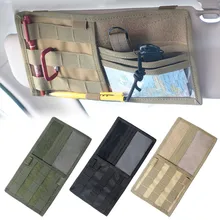 

Vehicle MOLLE Sun Visor Organizer Panel CD Storage Bag Car Truck Auto Accessories Sundries Molle Pouch Holder Bags