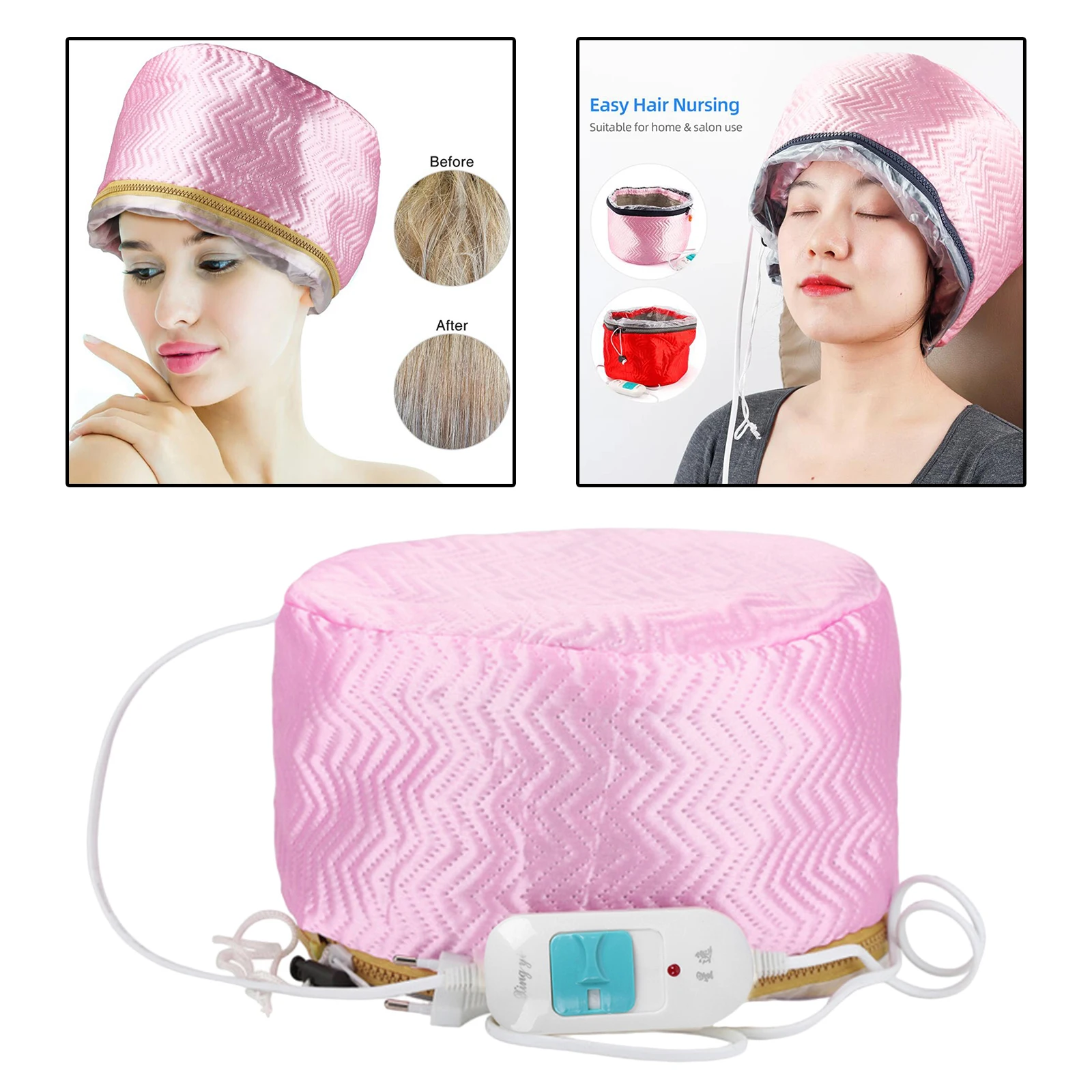 

Adjustable Heating Hair Cap Steamer Nourishing Thermal Treatment Cap Nursing Hair Care Styling Spa Home Salon Tools