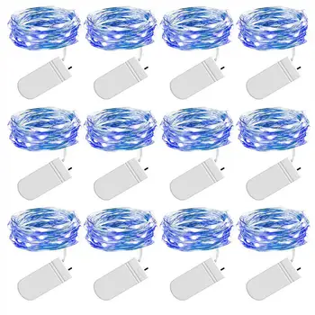 

12 Pack LED Fairy Lights 30 LED Fairy String Lights 3M Waterproof Copper Wire LED Party Lights for Wedding Jars Crafts Promotion