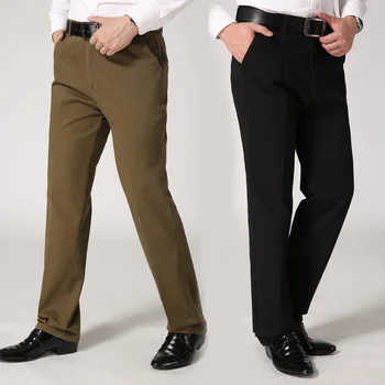 

2020 Autumn And Winter New Style Men's Thick Casual Pants Solid Color Fashion Loose Cotton Pants