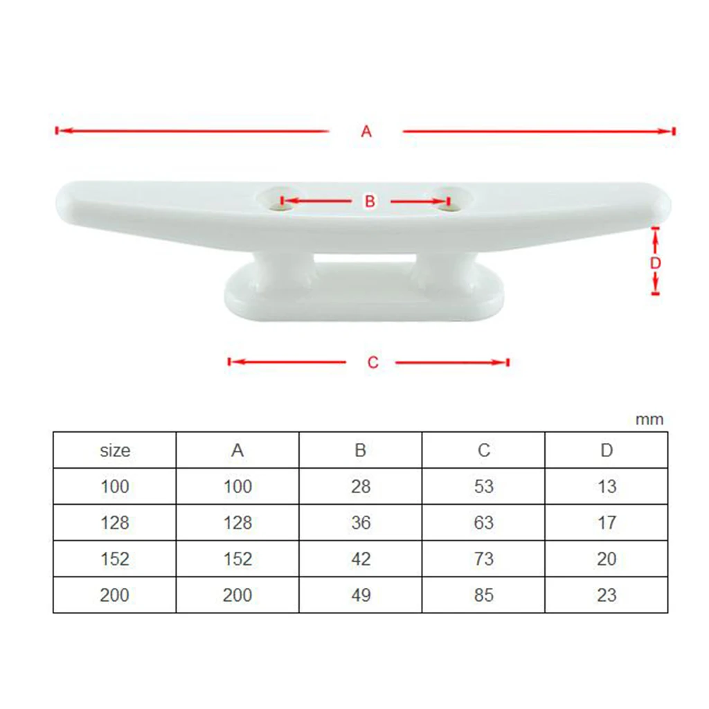 Kayak Canoe Boat Dock Cleat Open Base Cleat Anchor Cleat Dock Marine Boat Line Rope Tie Cleat Marine Hardware -4/5/6/8 Inch