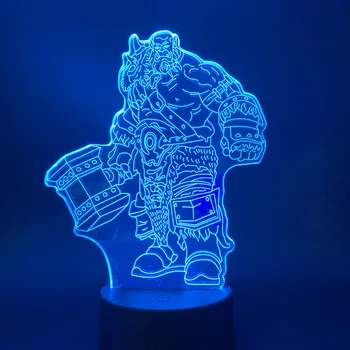 

3D Lamp Warcraft Orc Night Light for Children Gift Bedroom Lovely Gift Lamp Touch Sensor Nightlights For Kids Led Night Light
