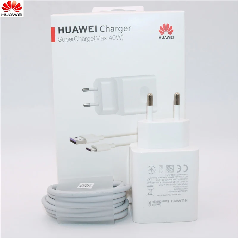 Зарядное устройство Huawei 10 в 4 а USB type c 5 А 40 Вт для nova 5t pro mate 30 p20 p30 | Мобильные