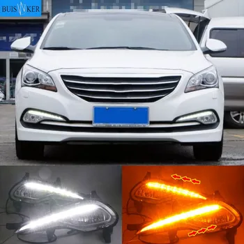 

1Pair LED Daytime Running Light Turning Signal Lamp DRL Day Light Front Bumper Fog Light For Hyundai MISTRA 2014-2016