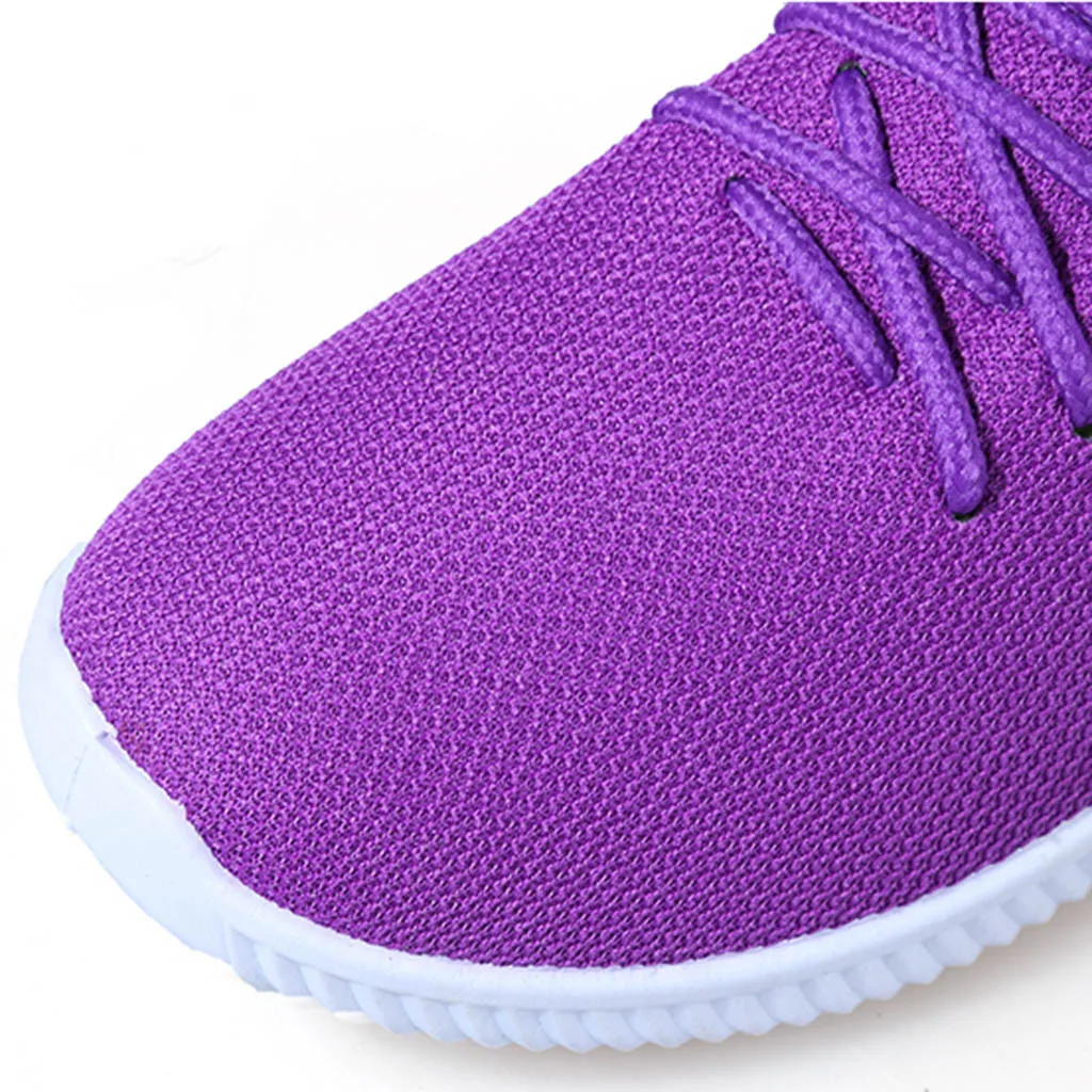Women Sneakers Outdoor Solid Round Toe Breathable Loafers Soft Leisure Flat Running Shoes Sports Shoes Light Bottom Shoes#1007
