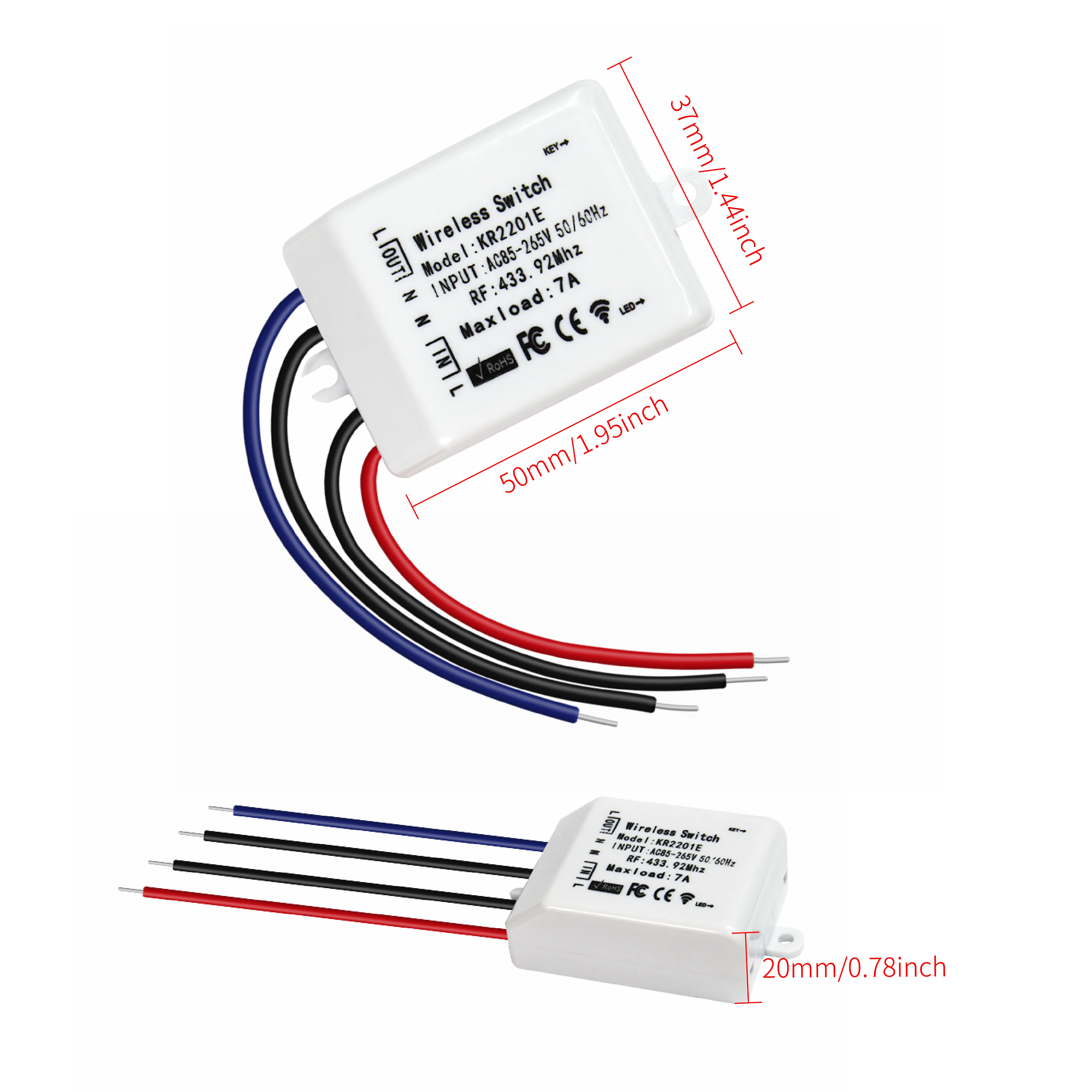 QIACHIP 433Mhz 86 Тип Портативный RF беспроводной переключатель светильник