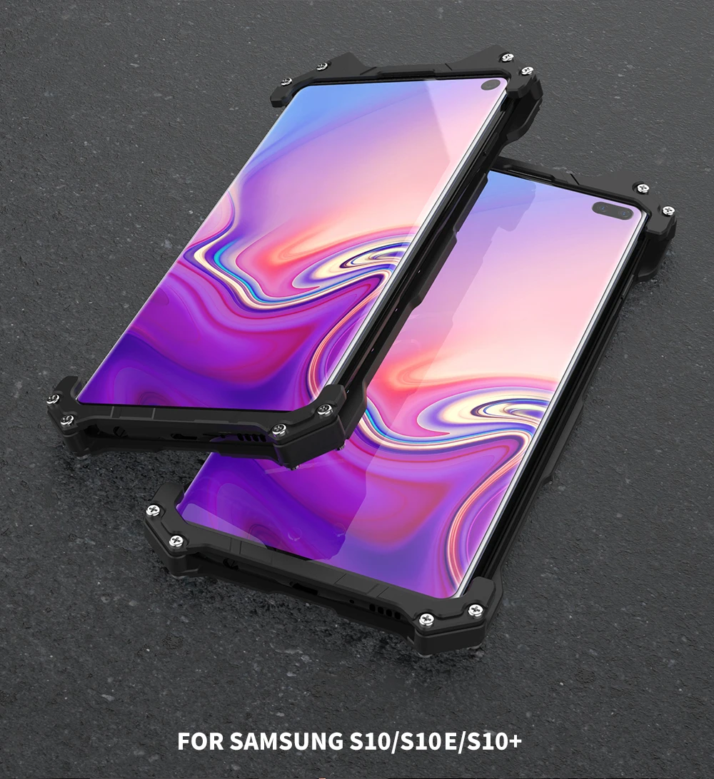 Алюминиевый чехол с винтом Бэтмена для samsung Galaxy S10 S10E S9 Plus S8 S7 Edge S6, противоударный чехол для телефона с вырезами и защитой от падения