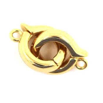 

DIY accessories 14K Gold Filling micro set key necklace bracelet chain buckle decorative clasp new wholesale