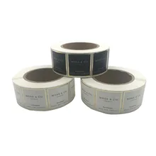 

Customized Roll Packing Adhesive Sticker Label with Gold Foil Company Logo Adhesive Labels Gold Stamping Logo Stickers