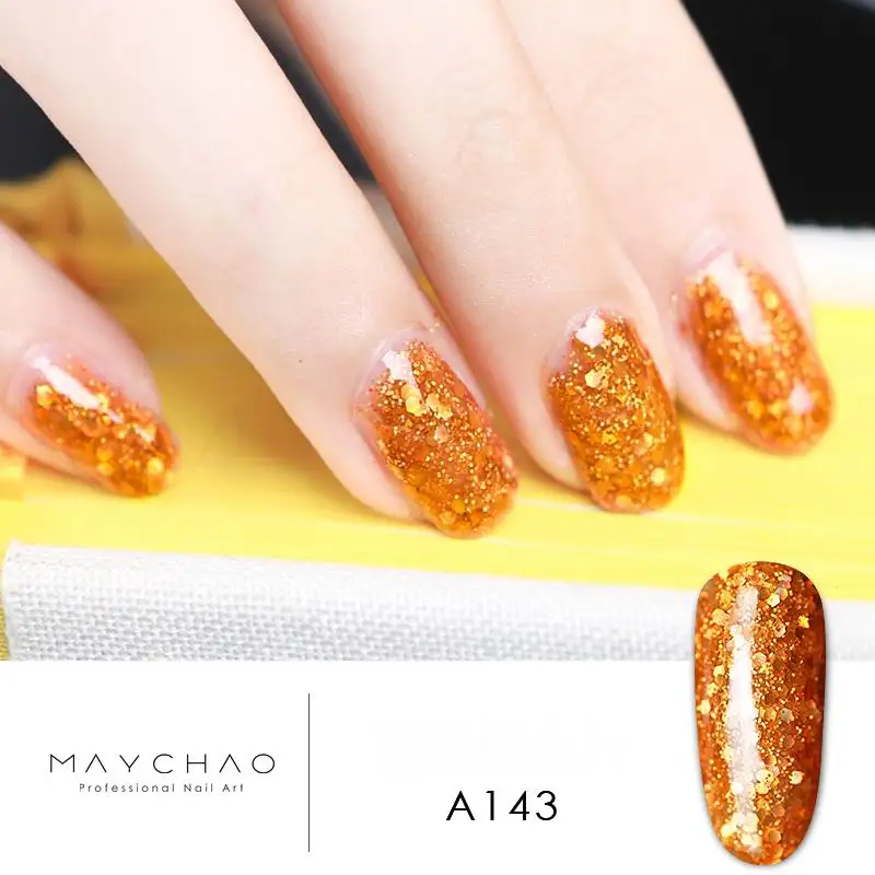 Maychao Гель-лак для ногтей Блестящий лак для ногтей УФ-Led Гель-лак для замачивания верхнее покрытие - Цвет: A143