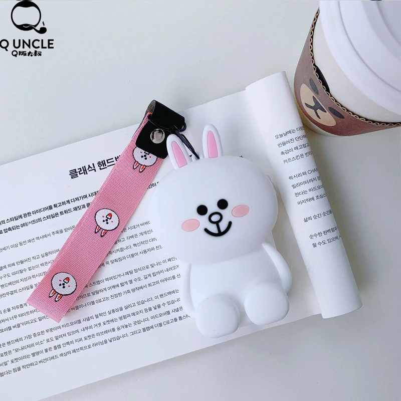

3D Cute Cartoon Conny Rabbit Silicone Earphone Cases For Apple IPhone AirPods Case Earpods Protective Cover With Wrist Strap