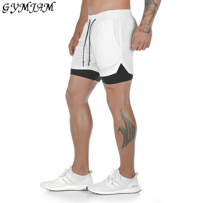 Модные мужские спортивные штаны для фитнеса, бодибилдинга, бега, Повседневная брендовая спортивная одежда, мужские шорты, летняя мужская одежда для тренировок