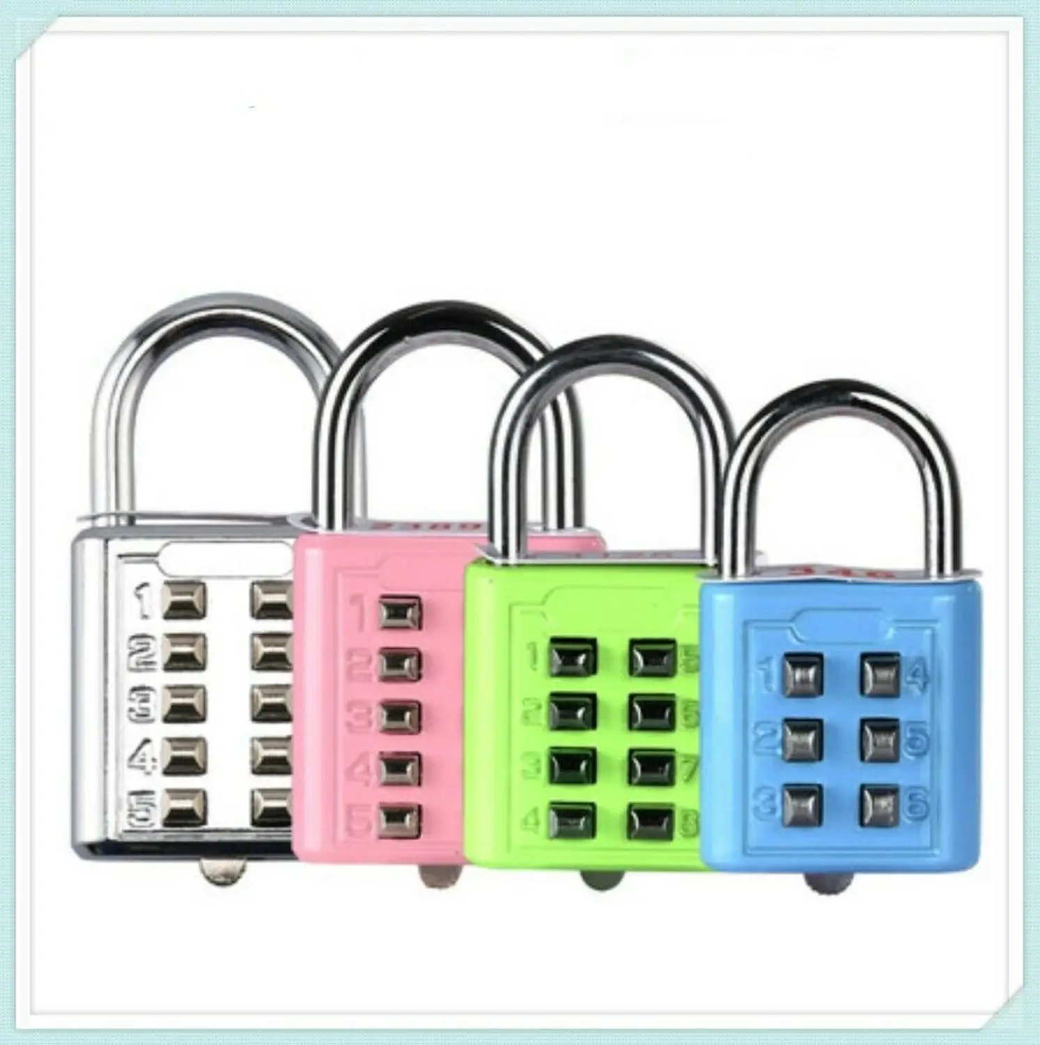 

Color Zinc Alloy Mechanical Password Padlock Combination Pad Lock