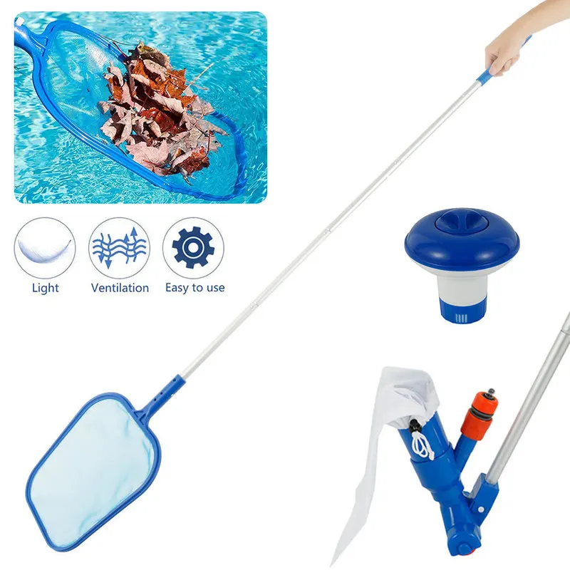 

Swimming Pool Cleaning Kit Maintenance Tool Durable Pool Vacuum Cleaner Floating Objects Cleaning Net Tools Garden