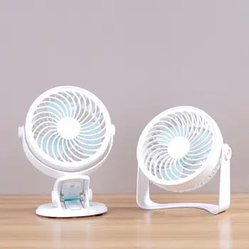 

USB Clip Desk Table Fan with Strong Wind Quiet 2 Speed Adjustable 360 Degree Rotatable Mini Personal Fan for Home Office